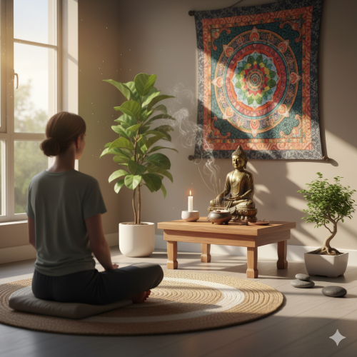 Criando um ambiente relacionado ao budismo em sua casa